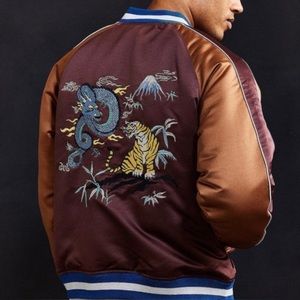 UO Embroidered Dragon & Tiger Souvenir Jacket